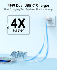 iGENJUN 40W USB-C charger compact size fits easily in travel bags.