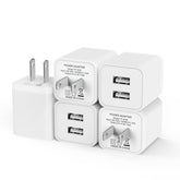 iGENJUN 5Pack USB wall charger front view, compact design for travel charging.