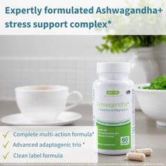 Igennus Ashwagandha KSM66 root-extract close-up highlighting root-based formula
