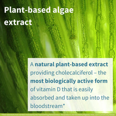 Igennus plant-based algae D3 bottle emphasizing non-GMO formula for health
