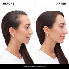 IGK Never Miss root touch-up spray conceals regrowth discreetly for a fuller look.