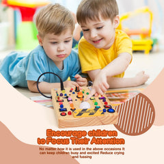 iHarPro busy board back displays alphabet, numbers, and colors for early learning
