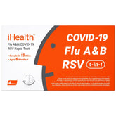iHealth 4-in-1 test kit box shows home-testing convenience.