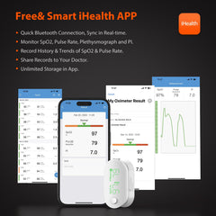 iHealth Air charging cable and built-in rechargeable battery in use.