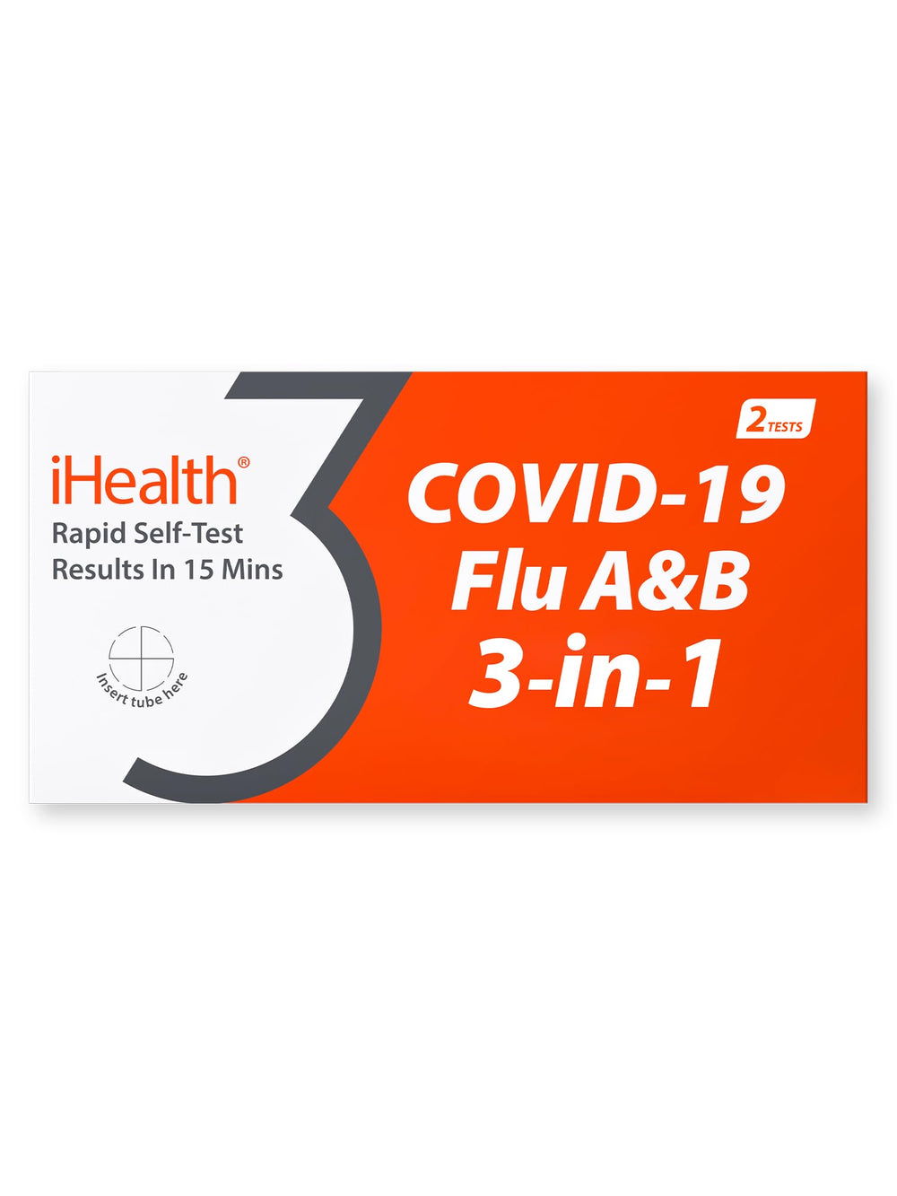 iHealth 3-in-1 test box front view for quick home screening