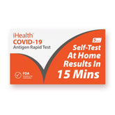 iHealth COVID-19 rapid test kit packaging for safe at-home use