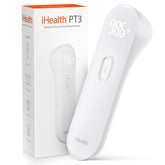 iHealth PT3 non-contact forehead thermometer enables hygienic family checks.