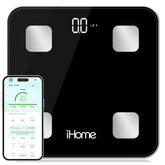 iHome digital scale with tempered glass top for precise daily weight checks.