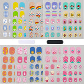 IHUKEIT colorful kid nail wraps set for quick, playful nail art.