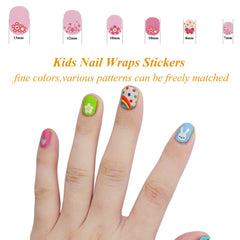 IHUKEIT rainbow cat design nail wrap for cheerful, kid-friendly manicures.