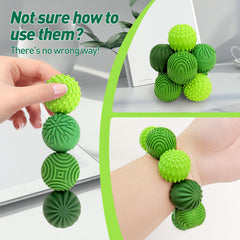iKrto stress balls close-up showing four textures for tactile variety