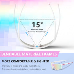 IKTOD 3-pack polarized sunglasses blue-white offering UV protection and clear sight