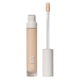 ILIA True Skin Serum Concealer packaging open, vegan and fragrance-free formula.