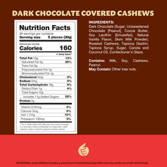 ILIKE! dark chocolate cashews closeup showing glossy coating and crunchy centers for snack moments.