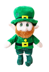illuOKey Leprechaun plush full view shows soft, cuddle-ready material for kids