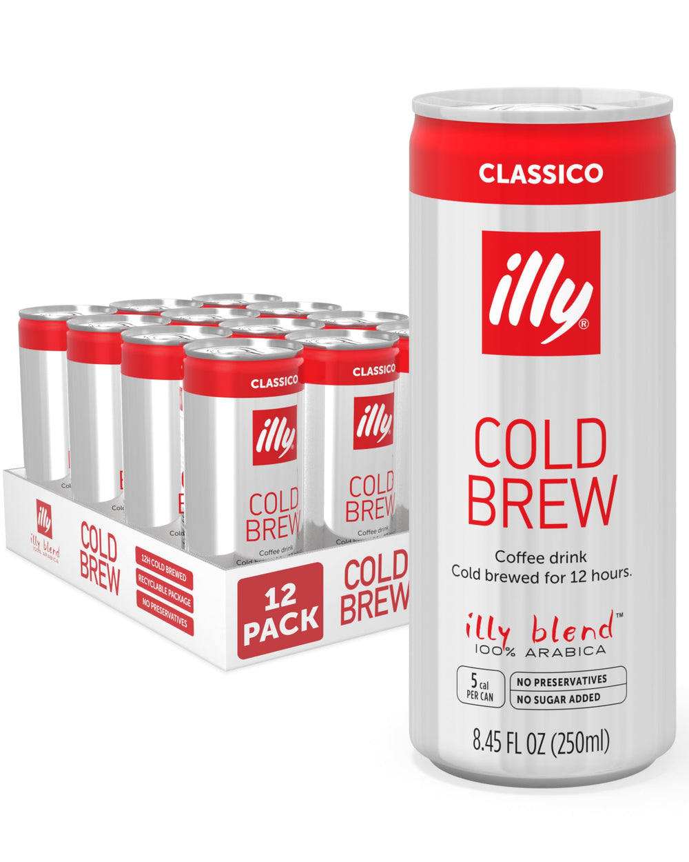 illy Classico cold brew can, top view, for on-the-go refreshment.