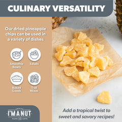 I'm A Nut pineapple chunks in bowl, fresh tropical aroma elevating snack time.
