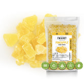 I'm A Nut pineapple chunks 16oz pack view, gluten-free and non-GMO on-the-go snack.