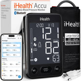 iHealth Accu blood pressure monitor display with large backlit screen for easy reading