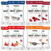 Think Jerky Classic 1oz bag, savory beef and turkey snack for protein on the go