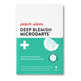 Peach Slices Deep Blemish Microdarts packaging showcasing the 9 patch kit for acne care.