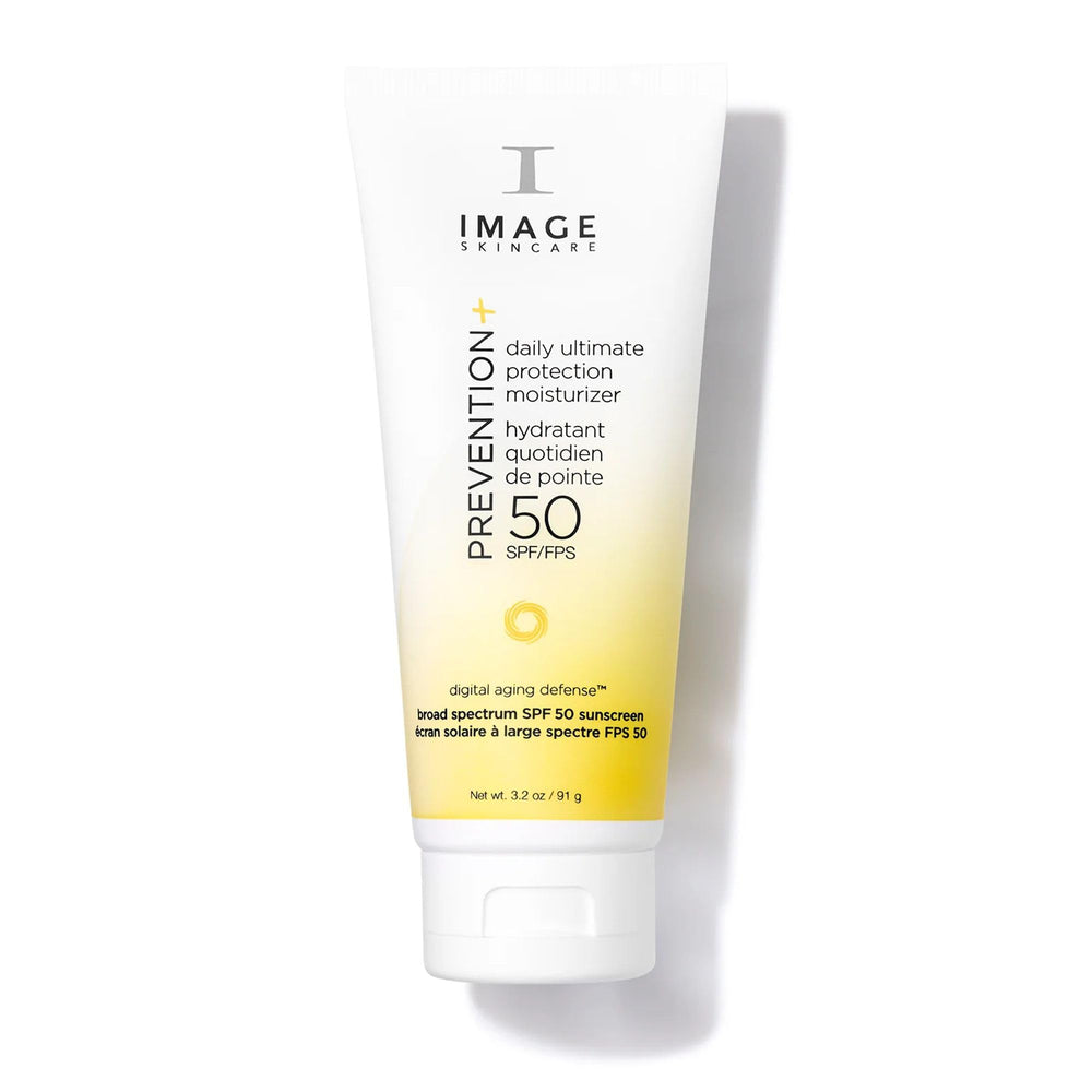 IMAGE Skincare Prevention+ bottle pump shows sheer SPF 50 for daily wear