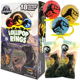 Imaginings 3 Jurassic World Lollipop Rings pack with colorful dinosaur imagery for party favors