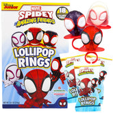 Imaginings 3 Spidey birthday lollipops box of 18 for party favors.