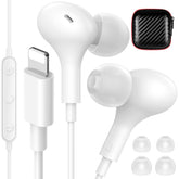 iMangoo lightning wired headphones with compact design for stable iPhone connection during travel