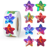 Imeepa 500pcs holographic star stickers for rewards and crafts.