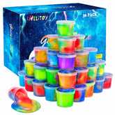 iMelitoy Galaxy Slime Kit 36-pack with galaxy colors for playful mixing