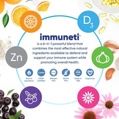 IMMUNETI garlic and echinacea blend capsule for everyday resilience.