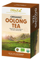 Imozai Organic Oolong Tea Bags box ready for everyday use.