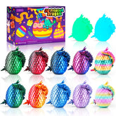 Impossmaker dragon egg set with vibrant colors for Easter fun and anticipation.
