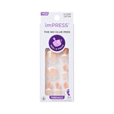 imPRESS Blanc Chic toenails provide a polish-free pedicure with no glue needed.