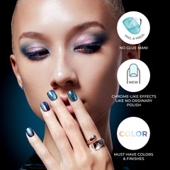 imPRESS metallic pearlescent high-gloss nails in a chic look