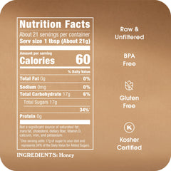 IN THE RAW Honey amber closeup highlights rich floral flavor