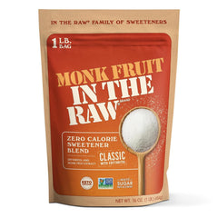IN THE RAW Monk Fruit Baker's Bag 16oz ready for 1:1 sugar substitution in baking.