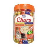 INABA Churu beef-cheese tube shown as a savory, hydrating cat treat.