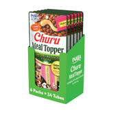 INABA Churu meal topper chicken-beef closeup shows creamy texture for hydration.