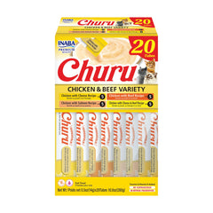 INABA Churu tubes in packaging highlight a convenient cat treat.