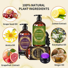 INALIER eucalyptus grapeseed oil bottle promotes moisturizing skin and gentle cellulite care