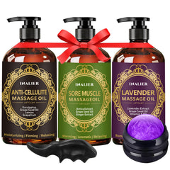 INALIER massage oil trio pack for at-home spa relaxation and gift-ready use