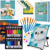 Inburit Art Paint Set with 8 brushes for kids' creative sessions