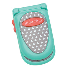 Infantino Flip and Peek Fun Phone open, flip action supports fine motor play