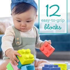 Infantino blocks help little fingers grip with easy-to-hold, BPA-free design.