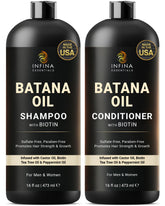 INFINA ESSENTIALS Batana Oil Shampoo bottle for nourishing cleanse and fuller hair