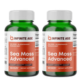 INFINITE AGE Sea Moss capsules in a 2-pack bottle for daily wellness