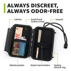 INFINITKIN Pre Roll Case compact design fits easily in a pocket or bag.