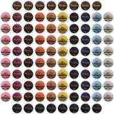InfuSio variety-pack 96-count display shows 12 blends for Keurig compatibility and broad taste options.
